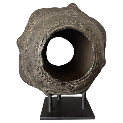 West African Bronze Currency Bracelet, Gan People, Burkina Faso, on Custom Stand — main image