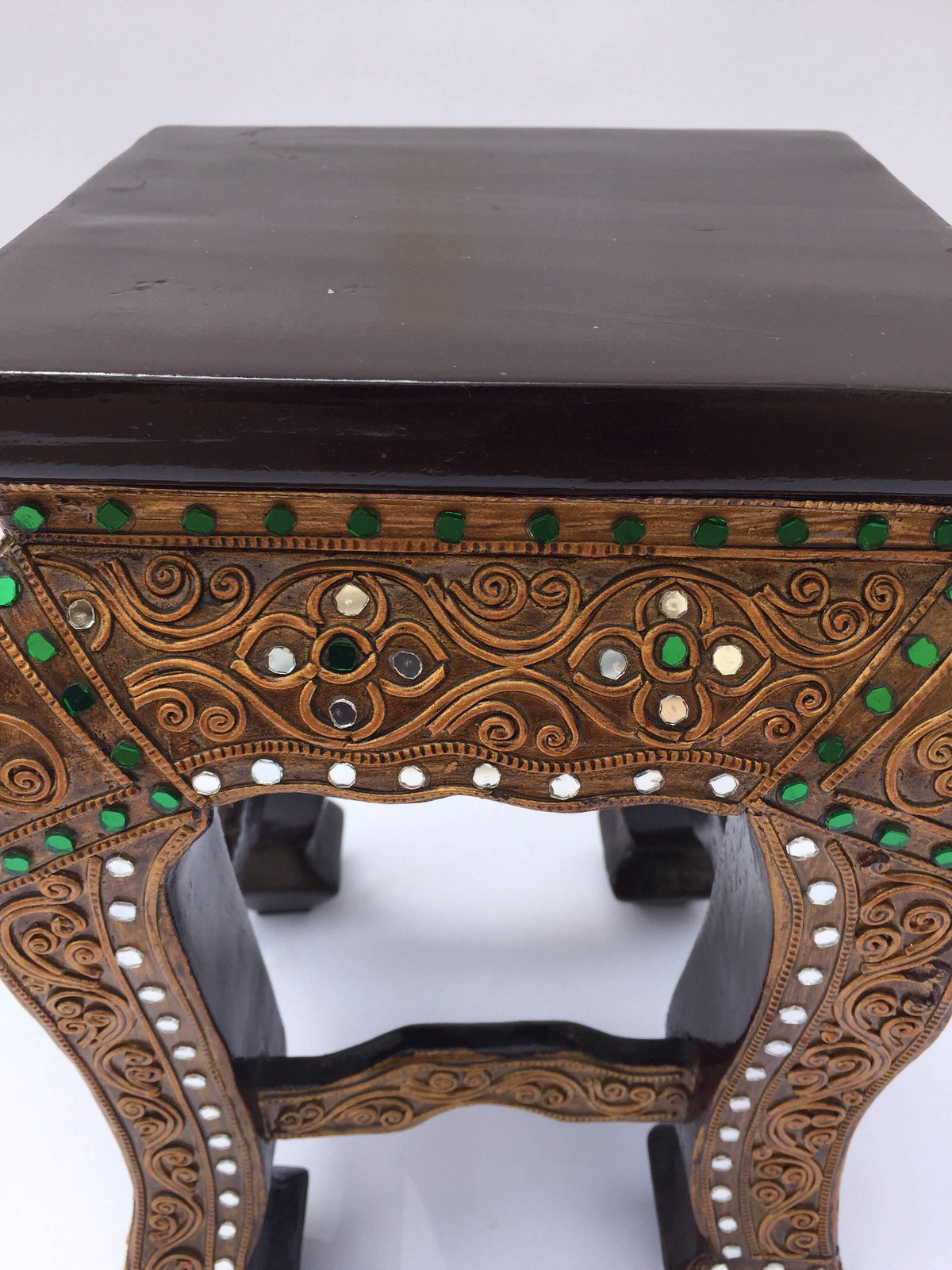 Mid-20th Century Thai Gilded Wood Temple Table Stand, Folk Art Style — additional view 6