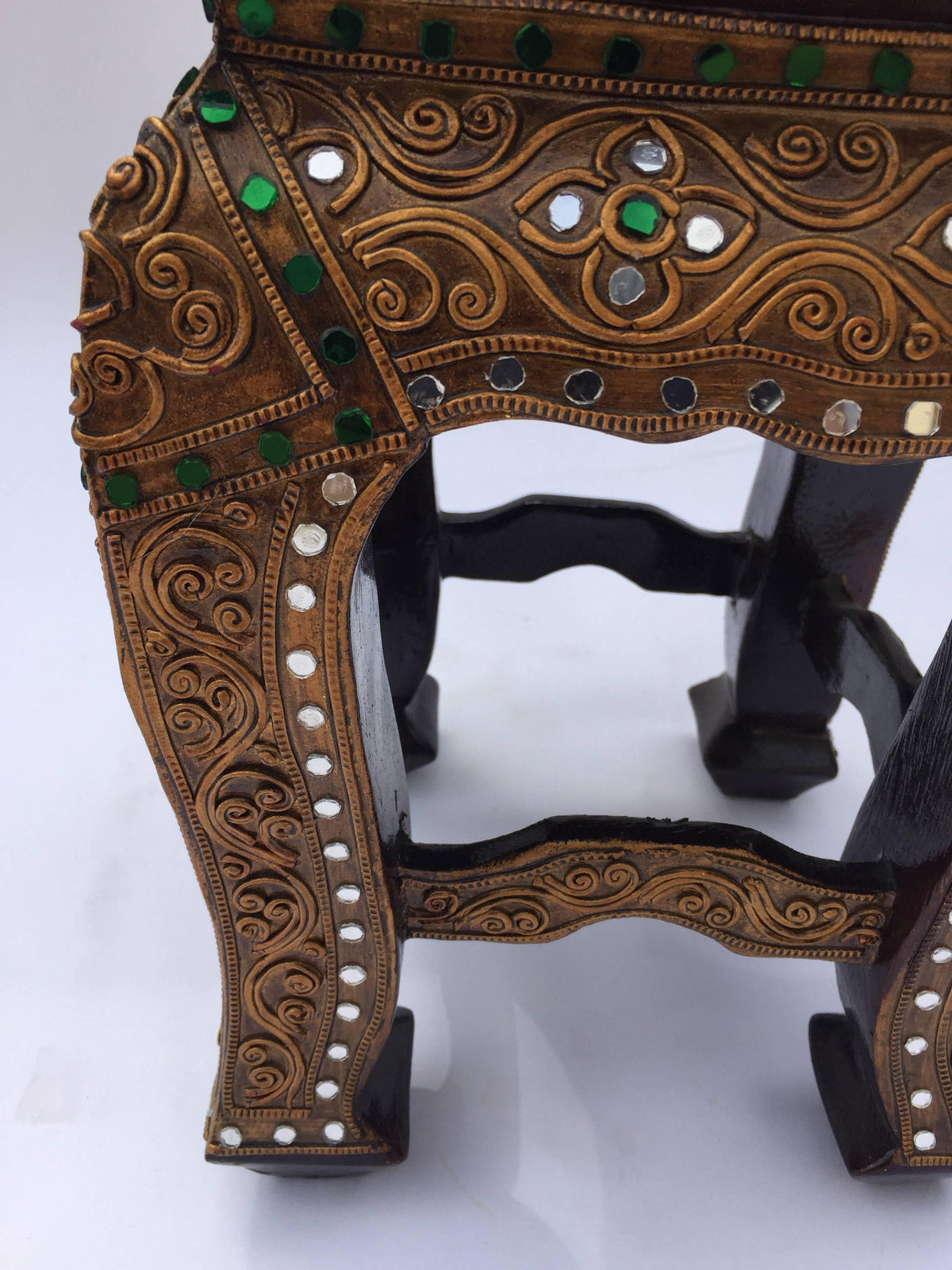 Mid-20th Century Thai Gilded Wood Temple Table Stand, Folk Art Style — additional view 9