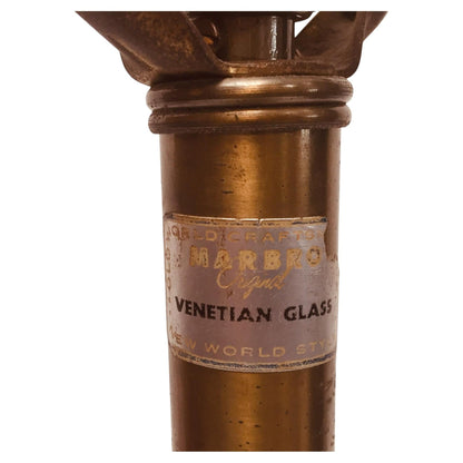 Vintage Murano Amber Venetian Italian Glass Table Lamp by Marbro