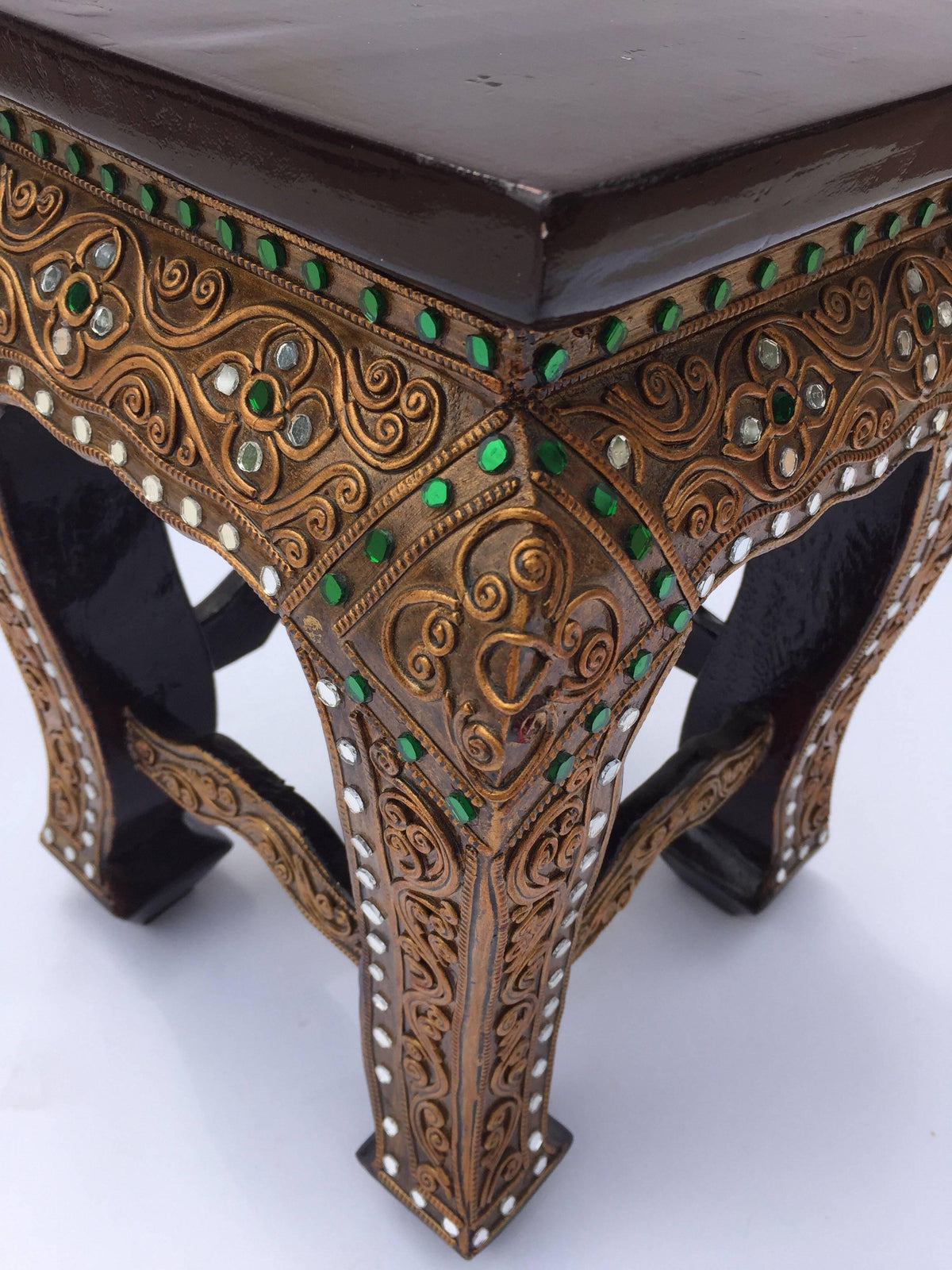 Mid-20th Century Thai Gilded Wood Temple Table Stand, Folk Art Style — additional view 5