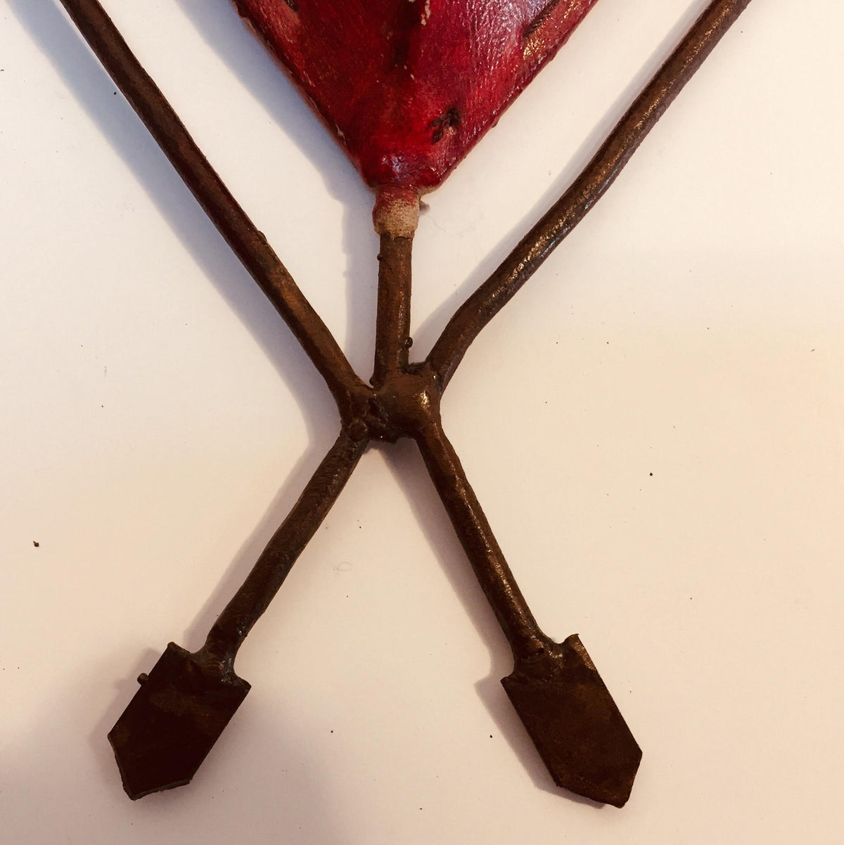 African Tribal Art Mask Parchment Wall Shade Sconces in Red – view 4