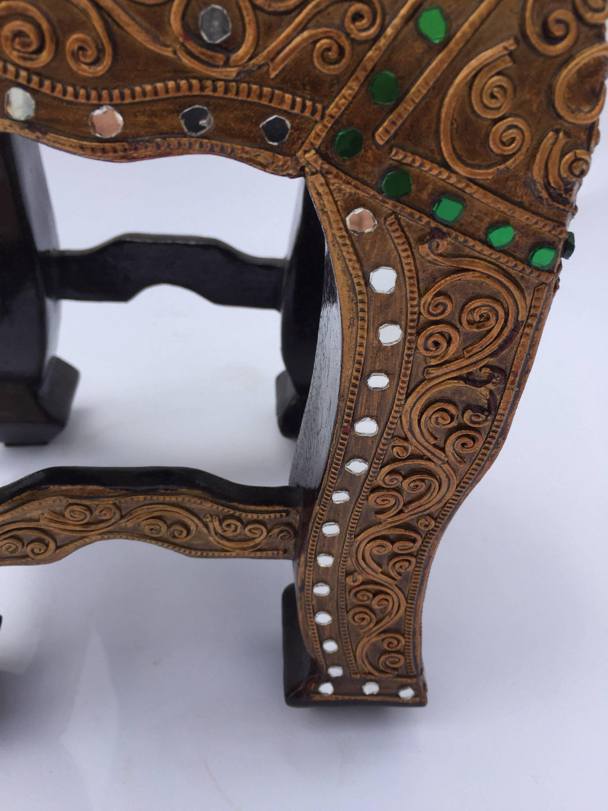 Mid-20th Century Thai Gilded Wood Temple Table Stand, Folk Art Style — additional view 7
