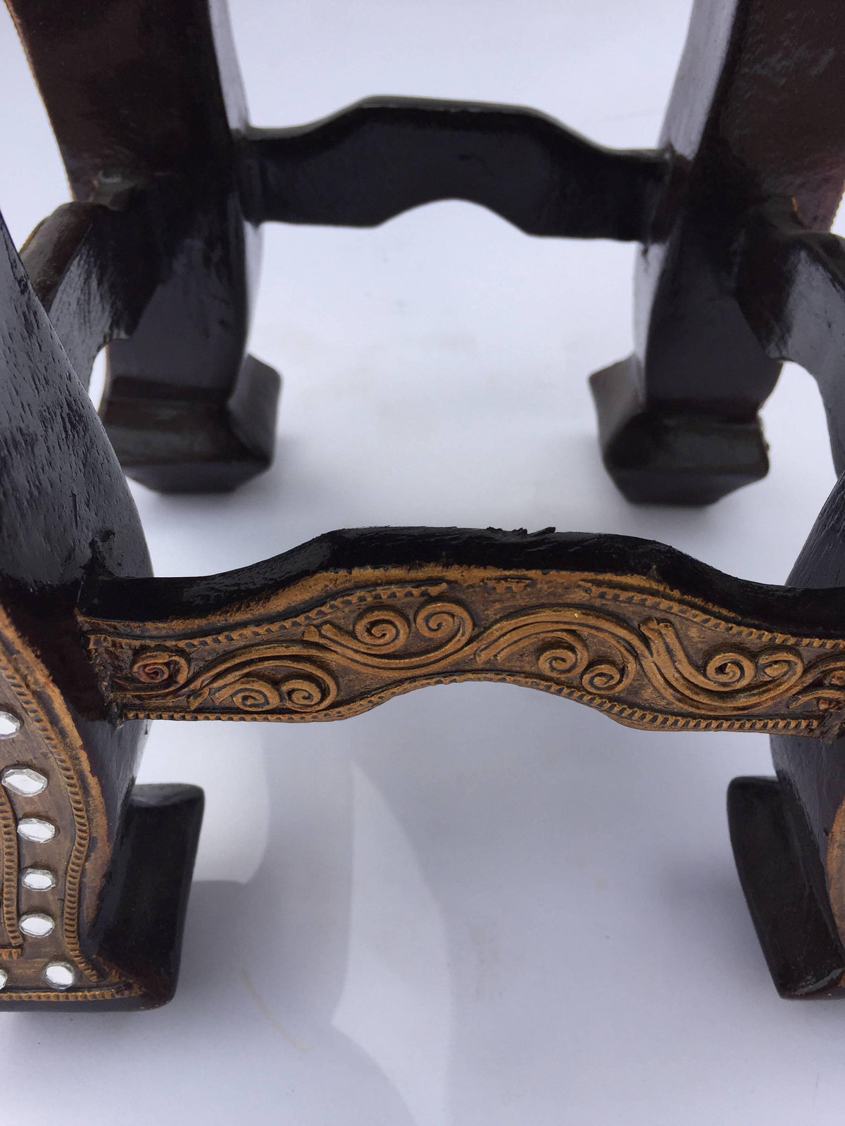 Mid-20th Century Thai Gilded Wood Temple Table Stand, Folk Art Style — additional view 10