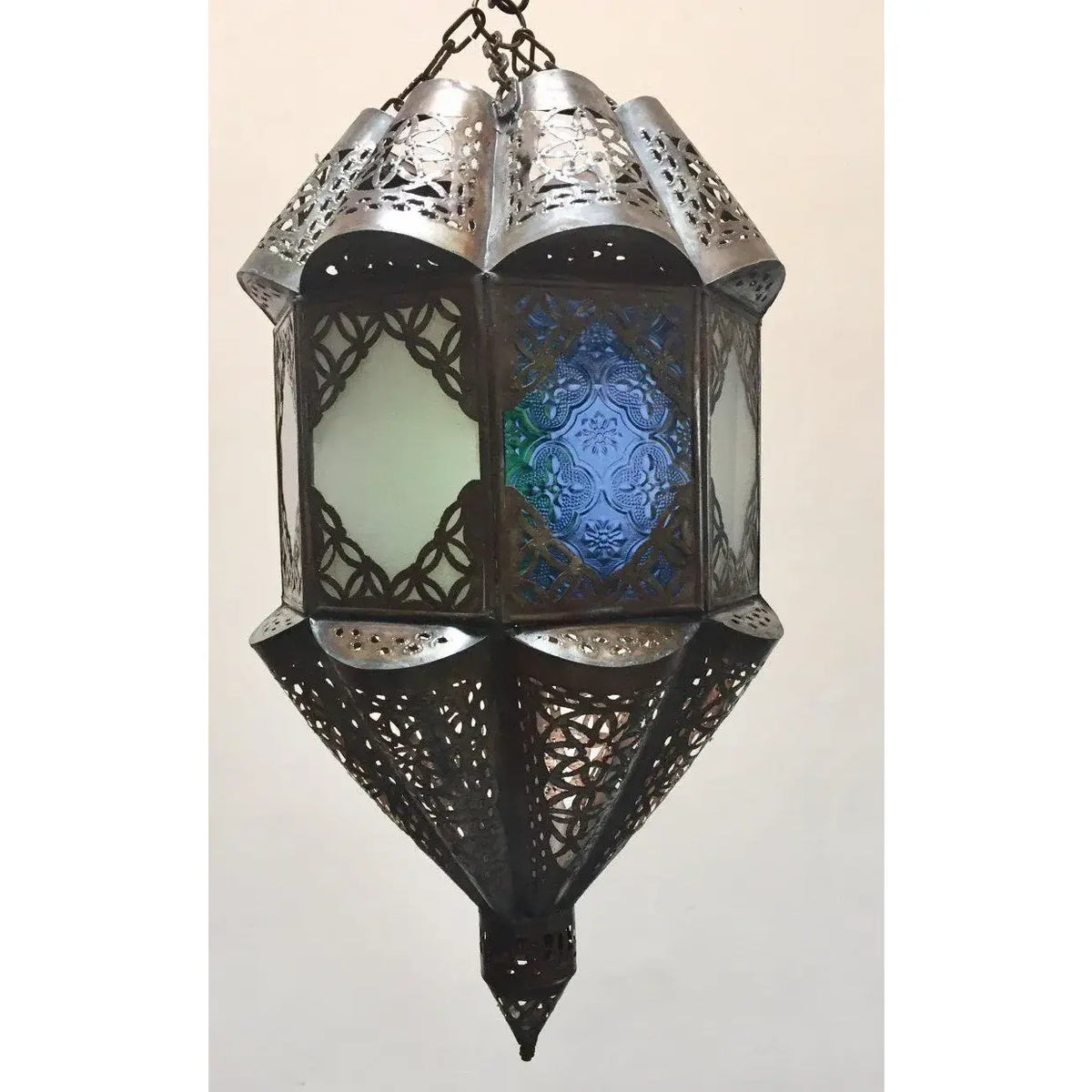Moroccan Lantern Handcrafted Moorish Metal and Glass