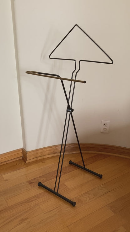 Vintage Folding Valet Metal Stand by Fratelli Reguitti 1950s