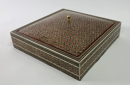 1950s Anglo Indian Style Micro Mosaic Inlaid Jewelry Box