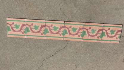 Moroccan Handcrafted Encaustic Cement Tile, Moorish Design, 1980