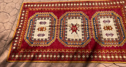Vintage Moroccan Orange Berber Rug, Hand-Knotted Wool, 1960