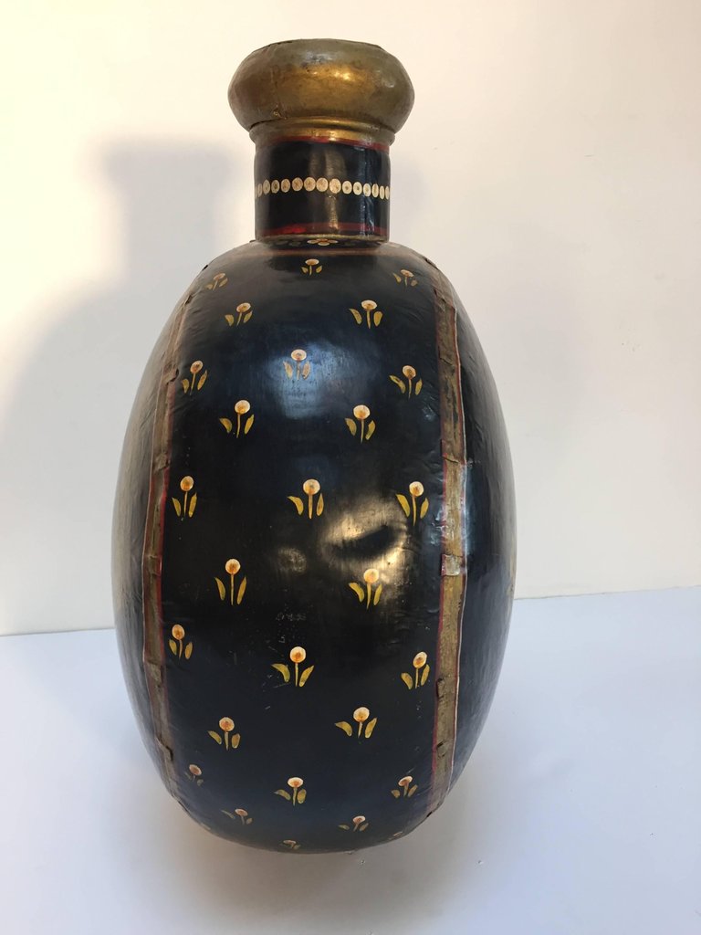 Mughal Copper Black Metal Water Vessel Jug Rajasthan India