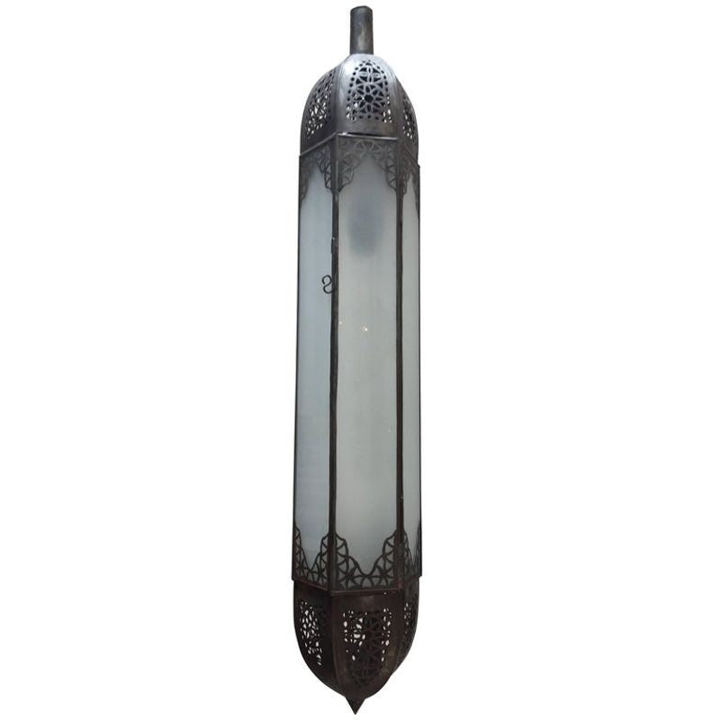 Handcrafted Moroccan Moorish Milky Glass Pendant Light