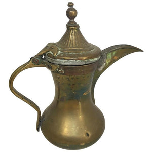 Middle Eastern Dallah Arabic Copper and Brass Coffee Pot