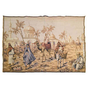 Large Tapestry with an 19th Century Orientalist Scene and Moorish Architecture