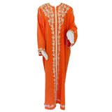Moroccan Orange Kaftan Maxi Dress Caftan