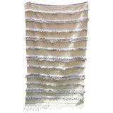 1960s Vintage Authentic Moroccan Wedding Blanket Throw with Sequins
