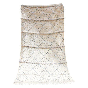 1960s Large Vintage Moroccan Wedding Berber Blanket Throw with Sequins