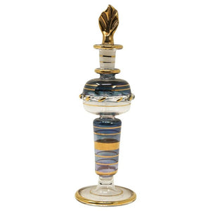 Moorish Hand Blown Gilt Glass Bohemian Perfume Bottle