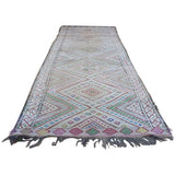 1960s Vintage Zemmour Moroccan Berber Rug Runner