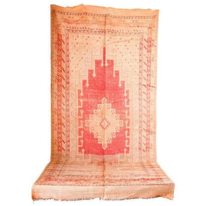 Vintage Moroccan Berber Tribal Rug, Handwoven Wool & Goat Hair, 1960s