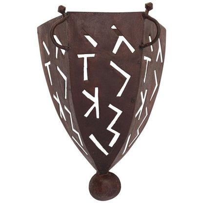 Handcrafted Moroccan Iron Wall Sconce, Tribal Art Design, 1980s