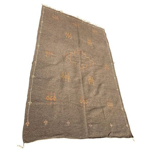 Moroccan Vintage Flat-Weave Brown Rug