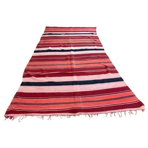 Moroccan Vintage Flat-Weave Tribal Kilim Rug