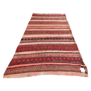 Moroccan Vintage Kilim Tribal Rug, circa 1960's