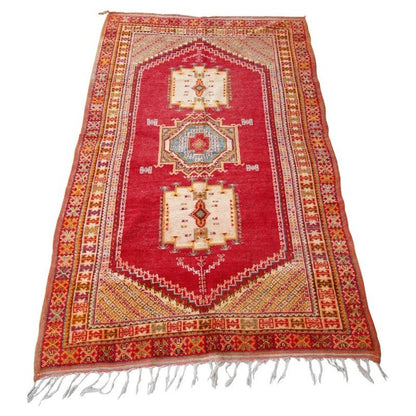 Vintage Moroccan Berber Rug by Weaver Tribes, Hand-Woven Wool, 1960