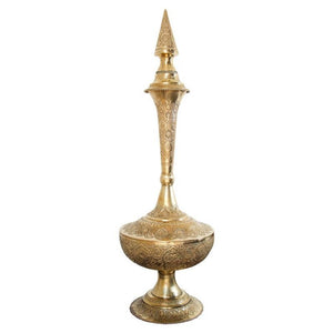 Oversized Mughal Indian Brass Bottle Urn