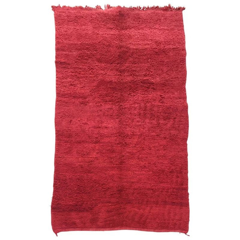 Vintage Red Tribal Moroccan Rug