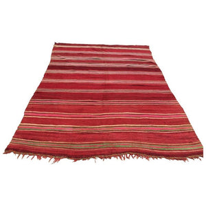 Moroccan Flat-Weave Vintage Rug