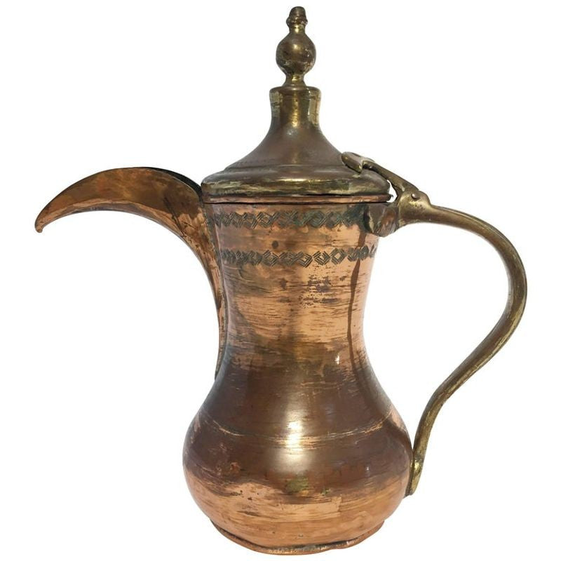 Set of 4 Armenian Handmade Copper Coffee Maker Arabic Coffee Pot