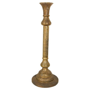 Antique Egyptian Middle Eastern Brass Candleholder Floor Lamp