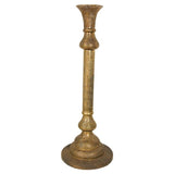 Antique Egyptian Middle Eastern Brass Candleholder Floor Lamp
