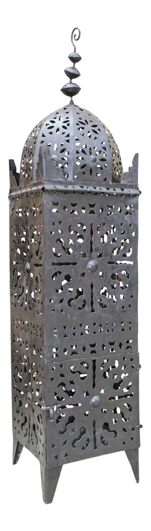 Large Outdoor Metal Moroccan Hurricane Candle Lantern