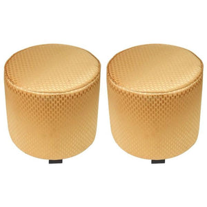 Pair of Modern Gold Moroccan Stools