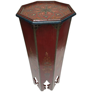 Hand-Painted Moroccan Moorish Pedestal Table