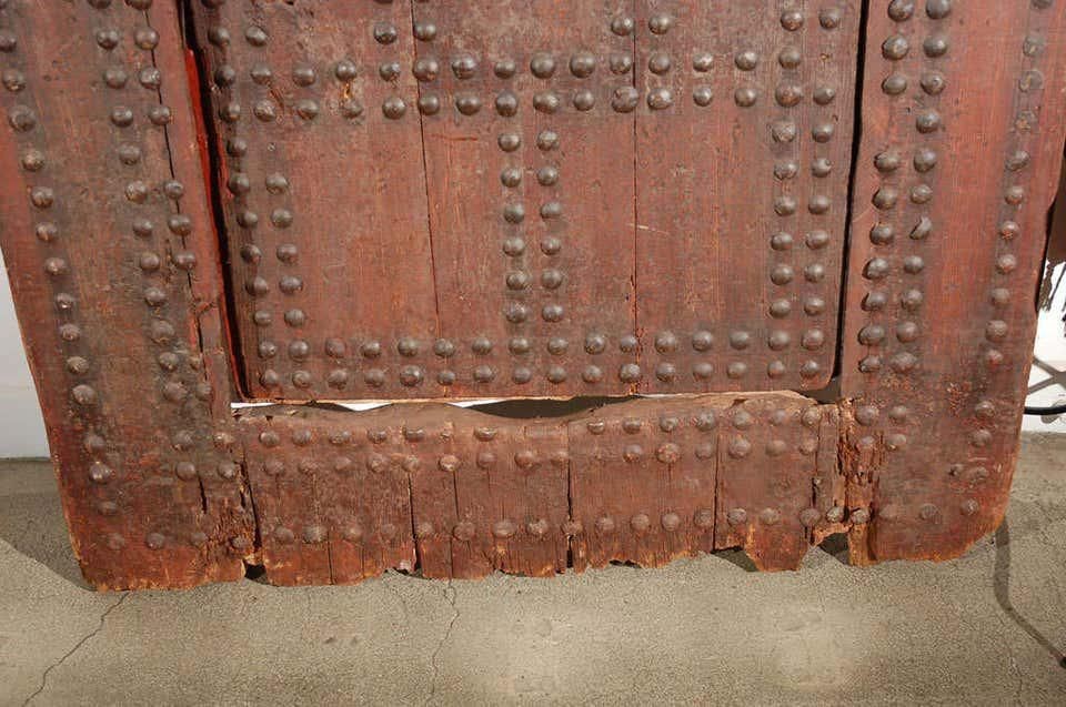 19th Century Large Moroccan Ryad Studded Moorish Antique Door