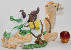 Vintage Majolica Italy Camel Meiselman Sculpture