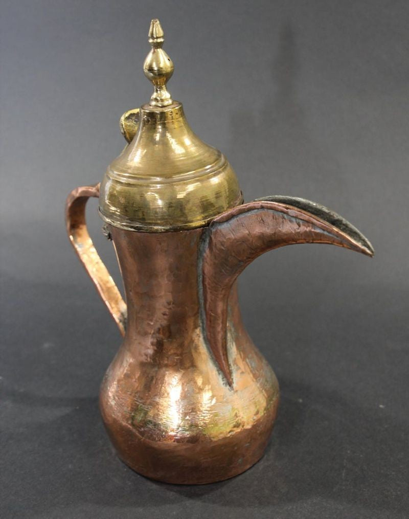 Middle Eastern Arabian Tinned Copper Dallah