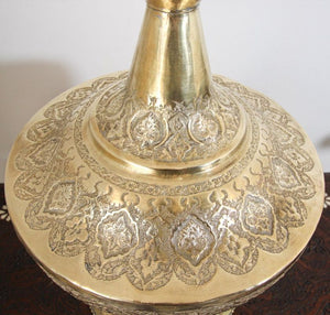 Oversized Mughal Indian Brass Bottle Urn