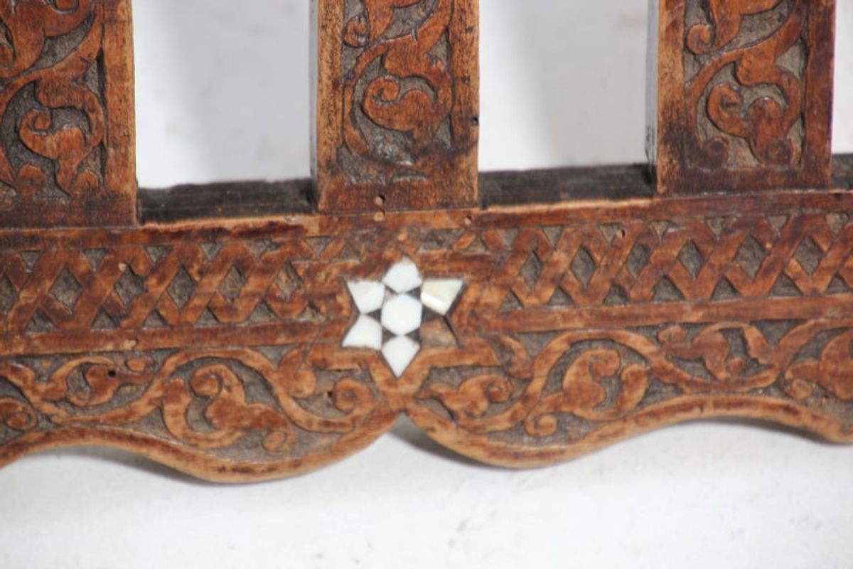 Moorish Moroccan 19th Century Folding Chair Inlaid