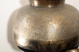 Large Fine Antique Islamic Inlaid Indo-Persian Copper Mughal Vessel