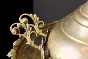 Antique Large Arabian Polished Brass Incense Burner Islamic Moorish Style 19th c