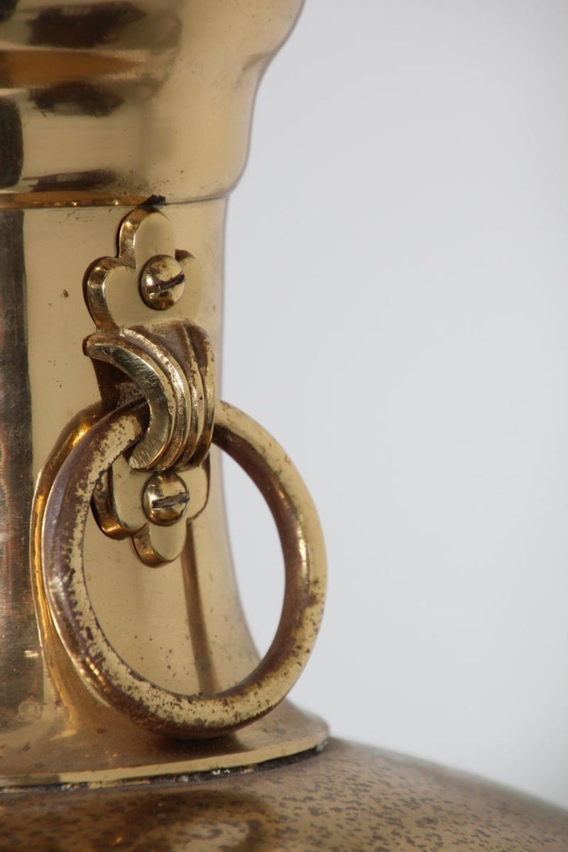 Anglo Indian Moorish Brass Table Lamp by Frederick Cooper