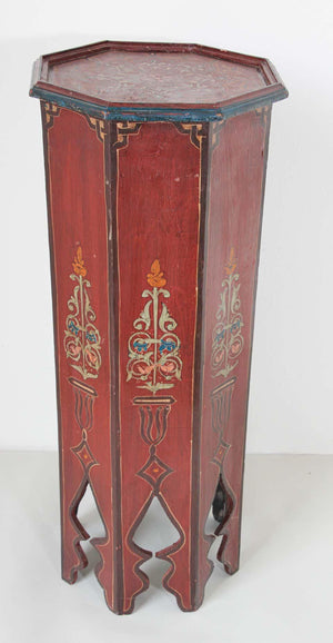 Moroccan Moorish Hand Painted Pedestal Table