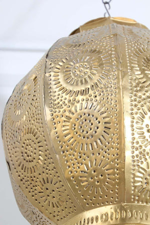 Handcrafted Moroccan Gilt Metal Pendant, North Africa