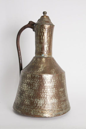 Antique 19th Century Middle Eastern Tinned Copper Ewer