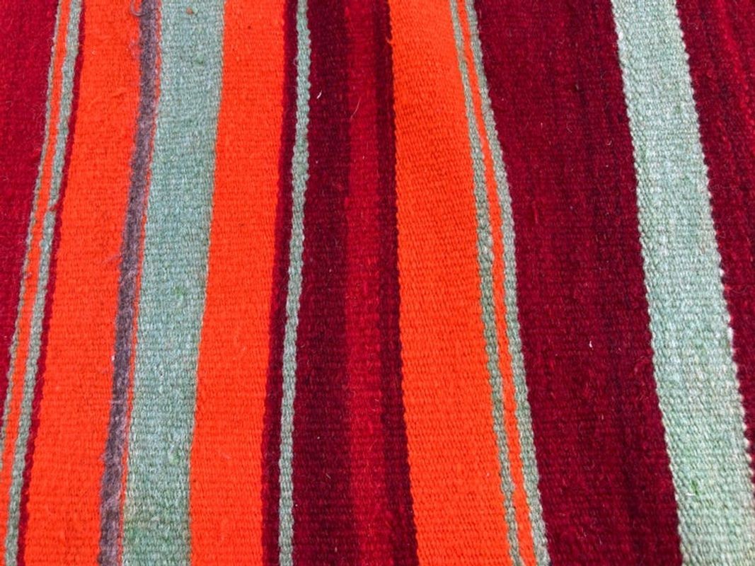 Moroccan Vintage Flat-Weave Kilim Rug North Africa