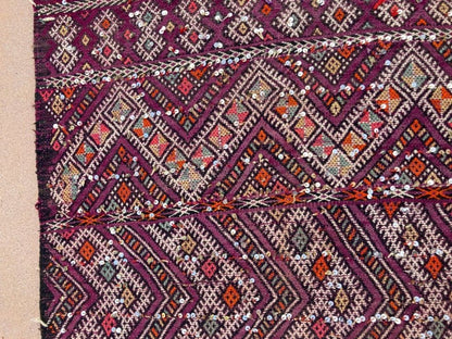 1940s Moroccan Tribal Rug African Ethnic Textile Floor Covering